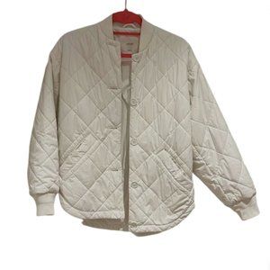 Wilfred Free Primaloft button down white lightweight puffer jacket